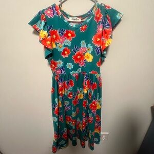 Floral Women’s Dress size medium in Teal and Red